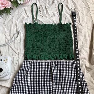 SOLD | smocked green tank top